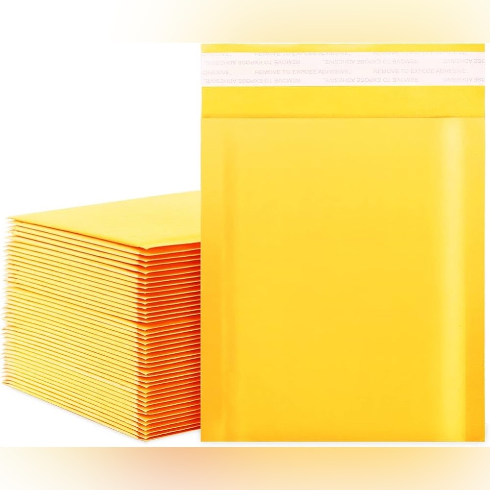 DaSen Kraft Yellow Bubble Mailers Padded Shipping Bags 6x9
